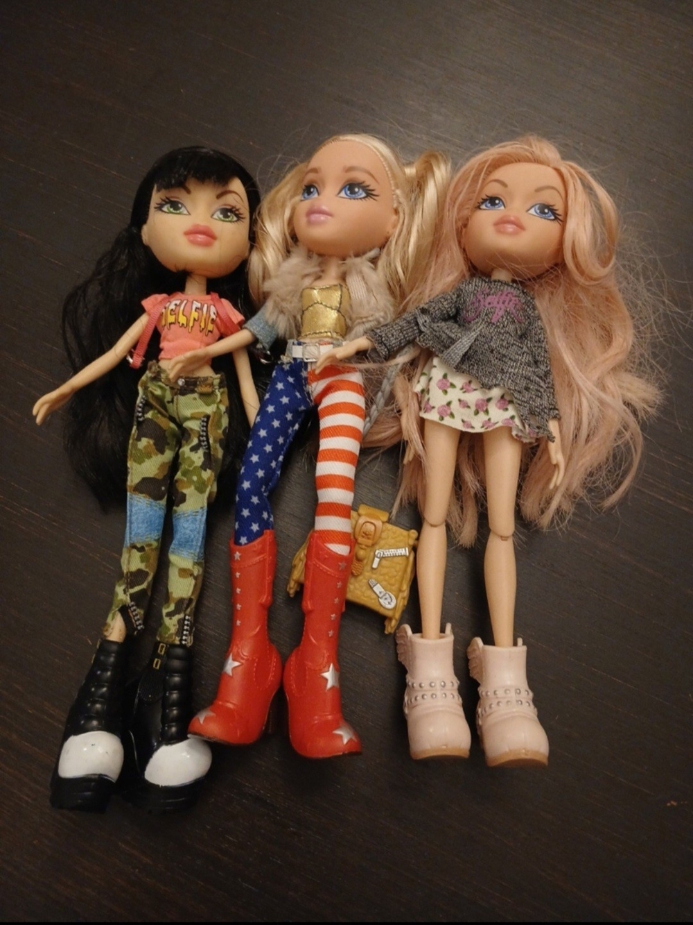 Fashion Dolls Set - Bratz  Dolls in Black, Blonde, and Pink Hair